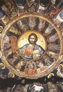 Иконопись в куполе Христоса Пантократора.  <p>Иконопись знаменитым изографом Феофаном Критским.</p>
<p>.</p>