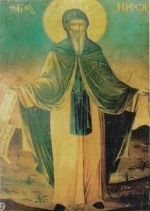 Преподобный Нифонт Афонский (переносная икона) 